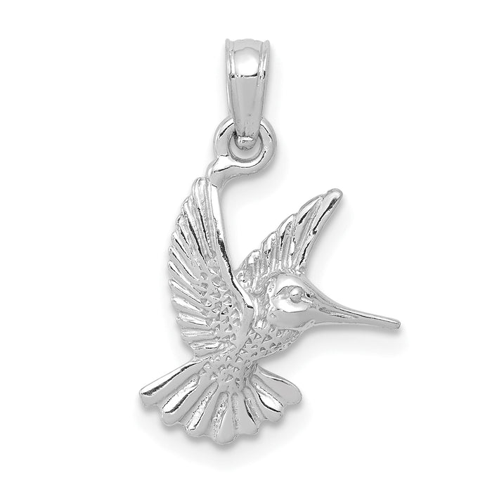 10k White Gold Hummingbird Charm-10C3472W