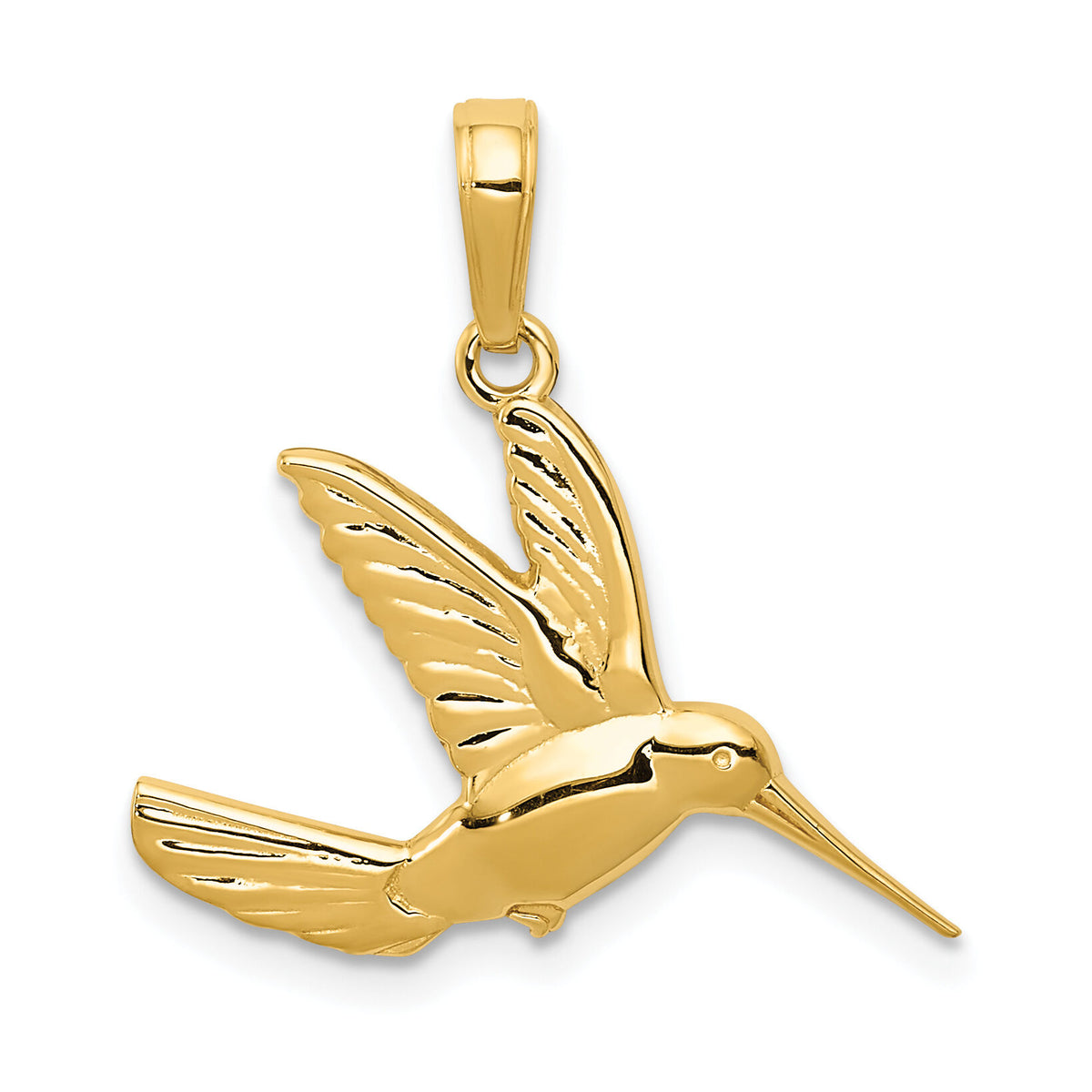 10K Hummingbird in Flight Pendant-10C3477