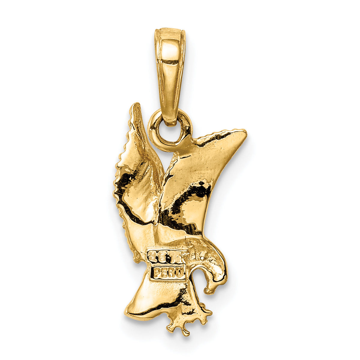 10K Eagle Landing Pendant-10C3490