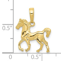 10k Standing Horse Pendant-10C3504