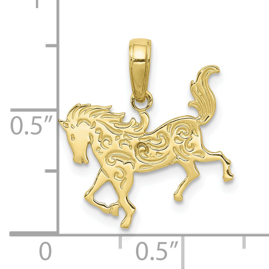 10k Horse Pendant-10C3505
