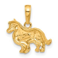 10k Collie Dog Pendant-10C3508