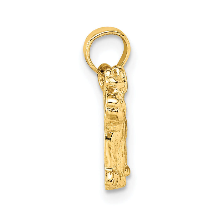 10k Schnauzer Dog Pendant-10C3509