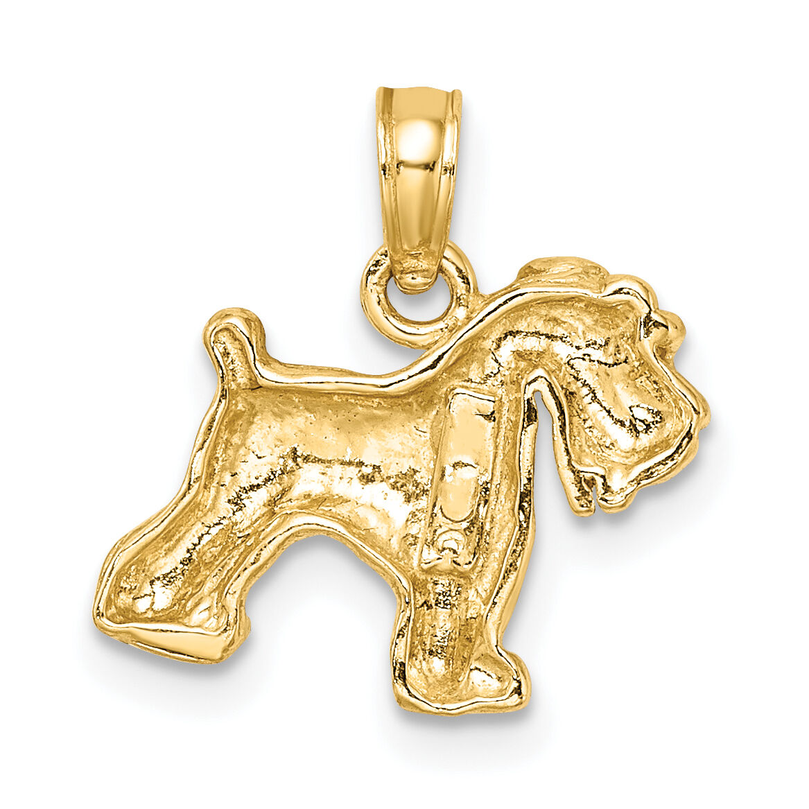 10k Schnauzer Dog Pendant-10C3509
