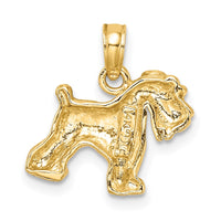10k Schnauzer Dog Pendant-10C3509