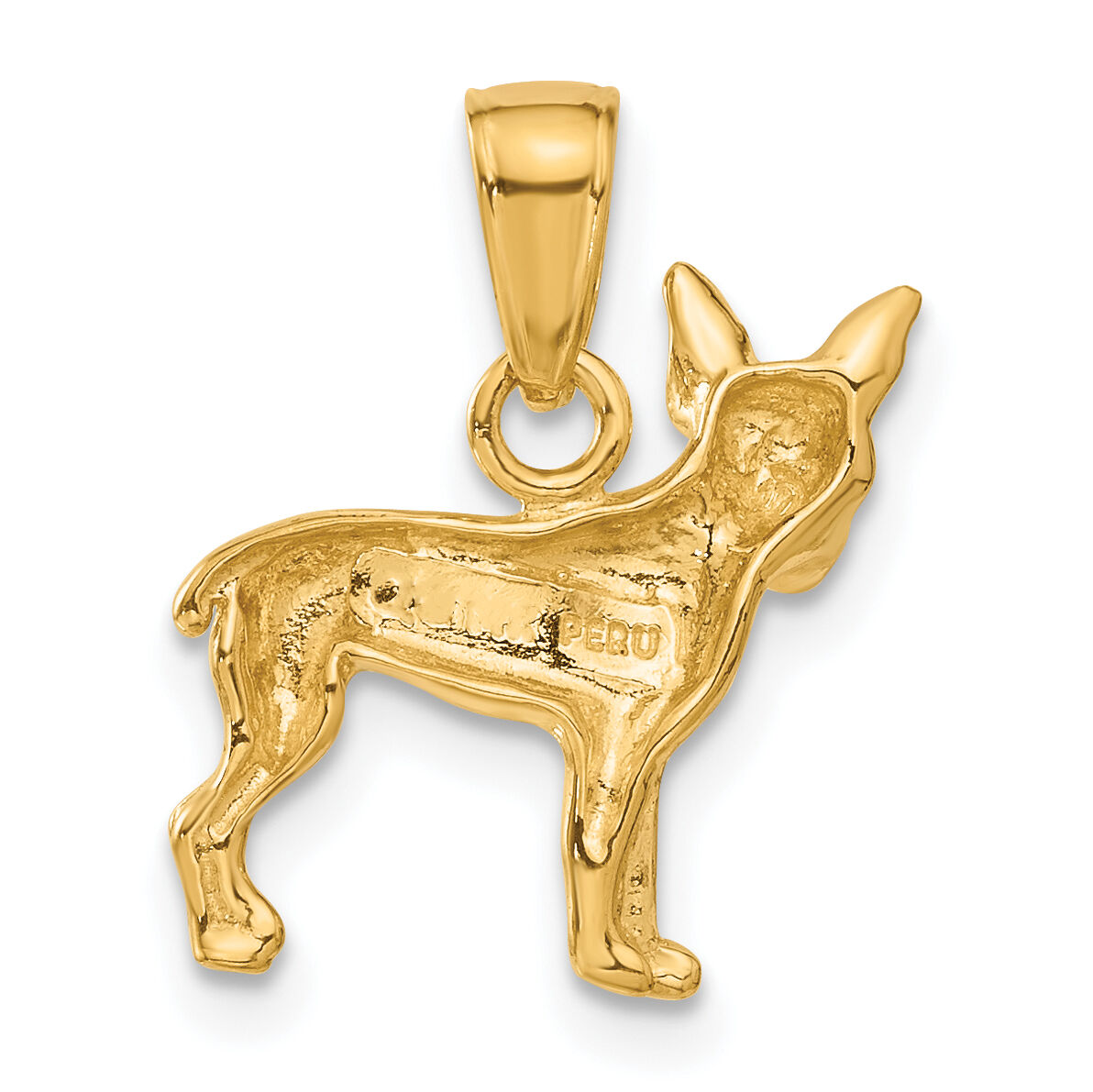 10K Chihuahua Dog Pendant-10C3511