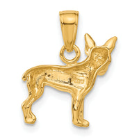 10K Chihuahua Dog Pendant-10C3511