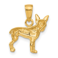 10K Chihuahua Dog Pendant-10C3511