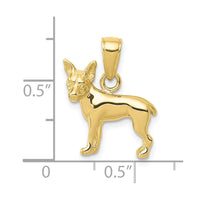 10K Chihuahua Dog Pendant-10C3511