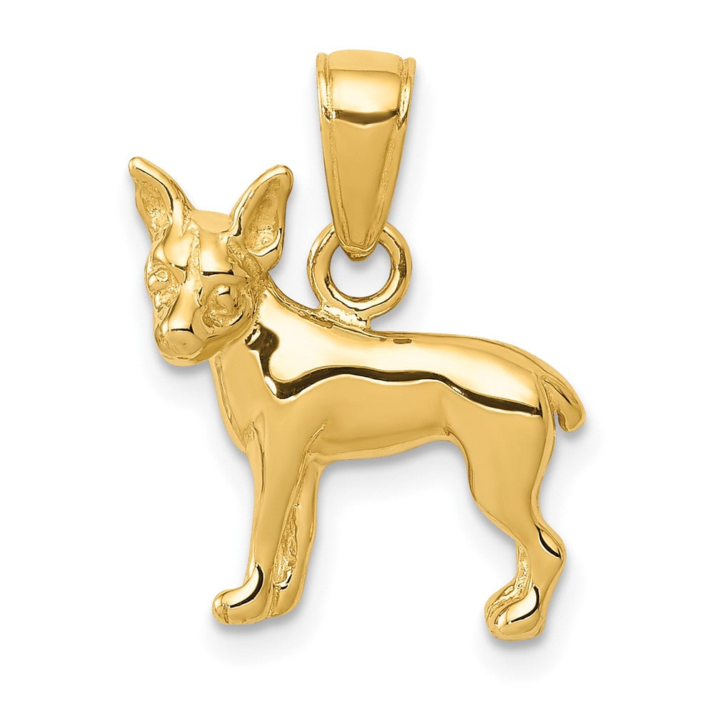 10K Chihuahua Dog Pendant-10C3511