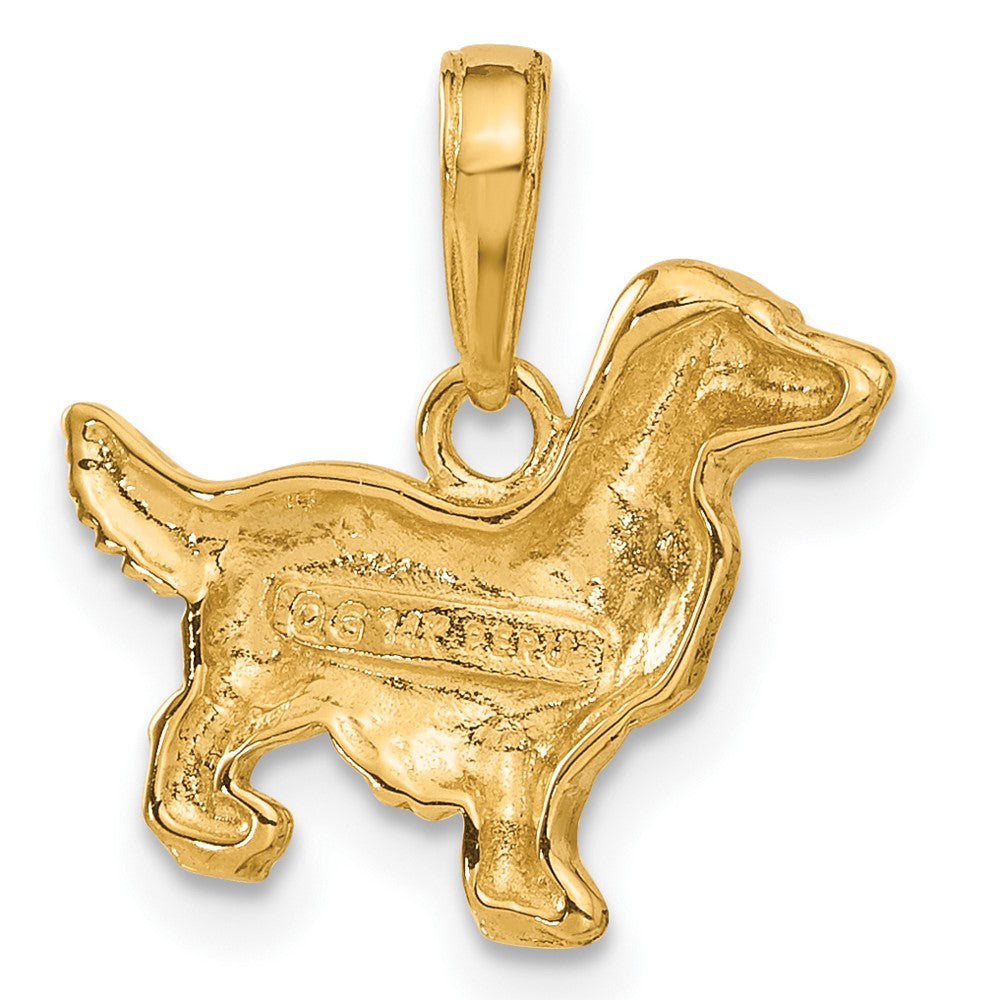 10k Springer Spaniel Dog Pendant-10C3512