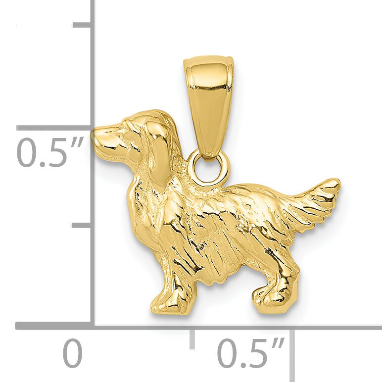 10k Springer Spaniel Dog Pendant-10C3512