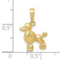10K Poodle Dog Pendant-10C3515