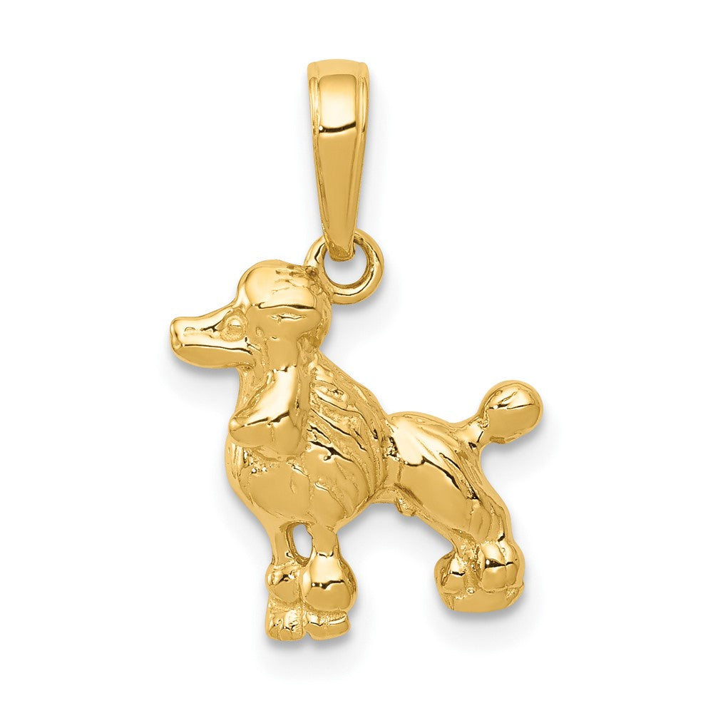 10K Poodle Dog Pendant-10C3515