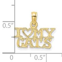 10k I HEART MY CATS Charm-10C3520