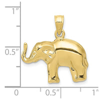 10k Elephant Pendant-10C3534