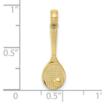 10k Tennis Racquet and Ball Charm-10C3538
