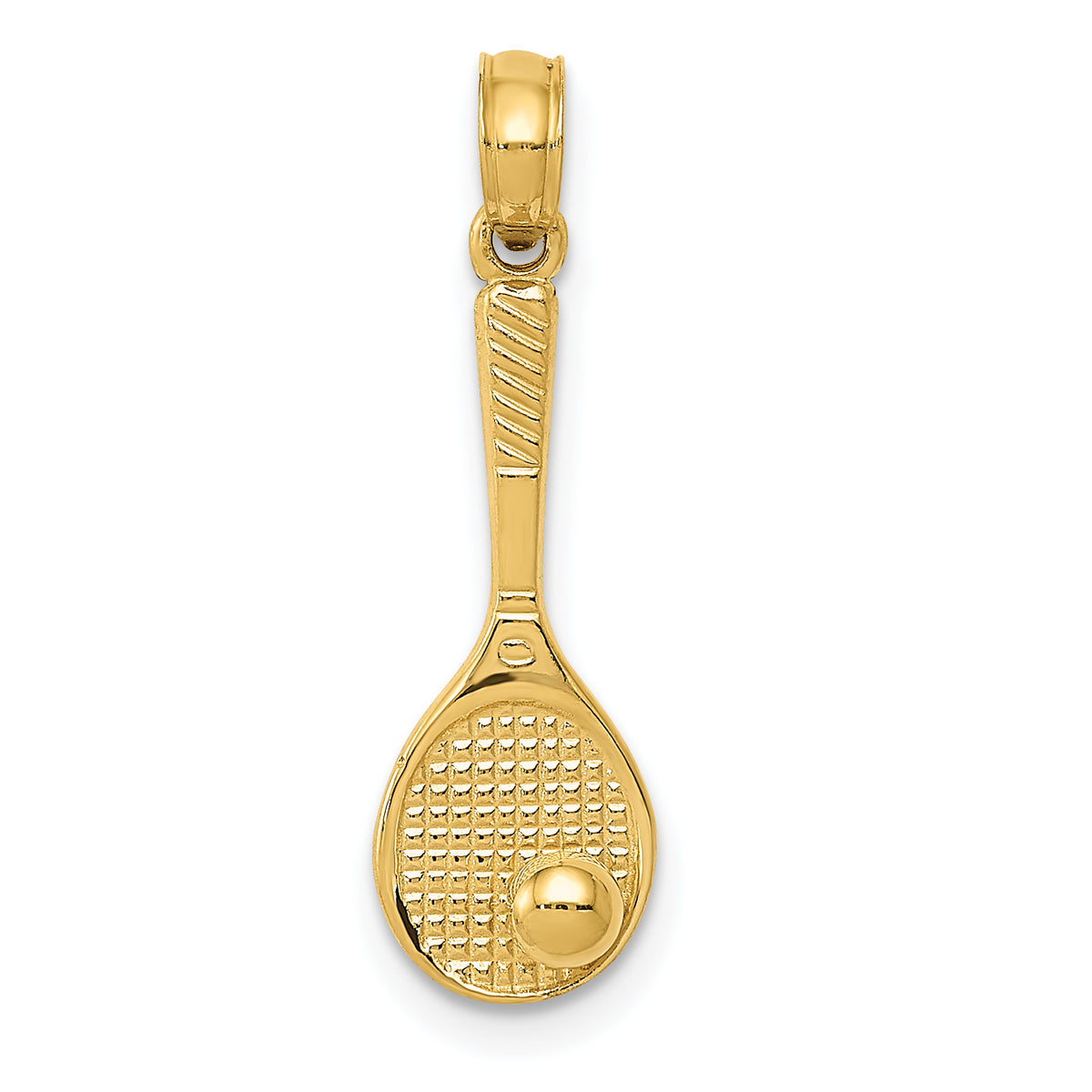 10k Tennis Racquet and Ball Charm-10C3538