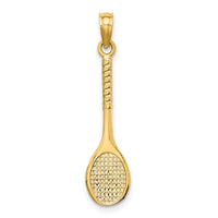 10K 3-D Tennis Racquet Pendant-10C3541