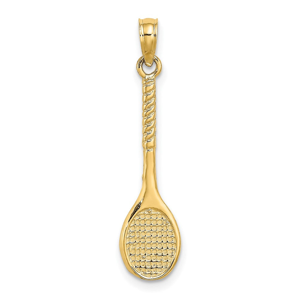 10K 3-D Tennis Racquet Pendant-10C3541