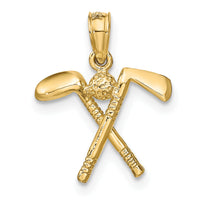 10k 3-D Golf Clubs with Ball Charm-10C3544
