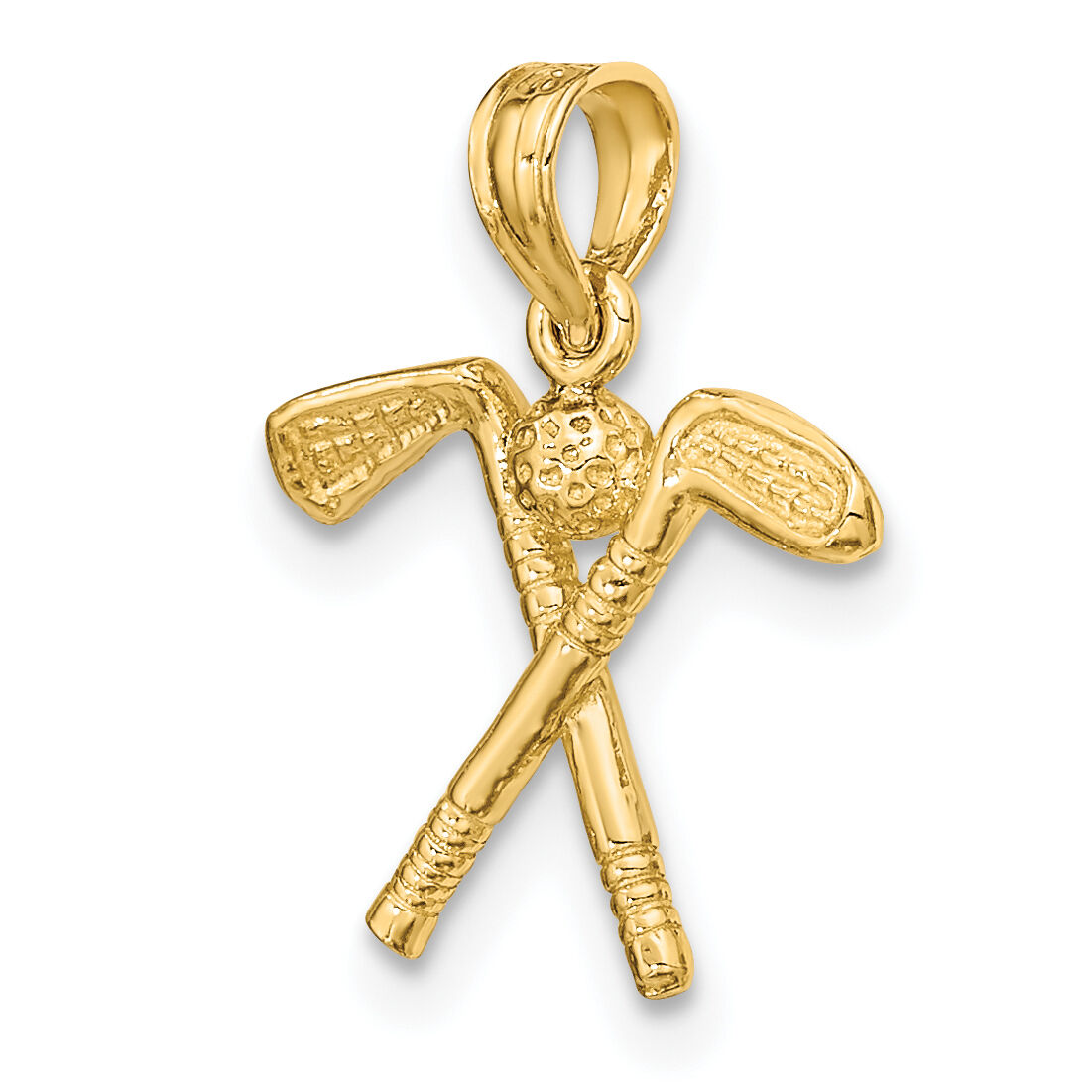 10k 3-D Golf Clubs with Ball Charm-10C3544