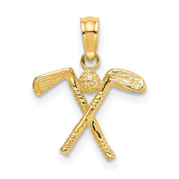 10k 3-D Golf Clubs with Ball Charm-10C3544