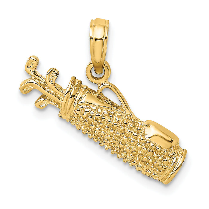 10k Golf Bag Charm-10C3548