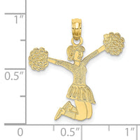 10k Cheerleader Jumping with Pom-Pom's Charm-10C3555