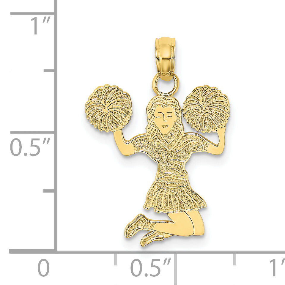 10K Cheerleader Jumping with Pom-Pom's Pendant-10C3556