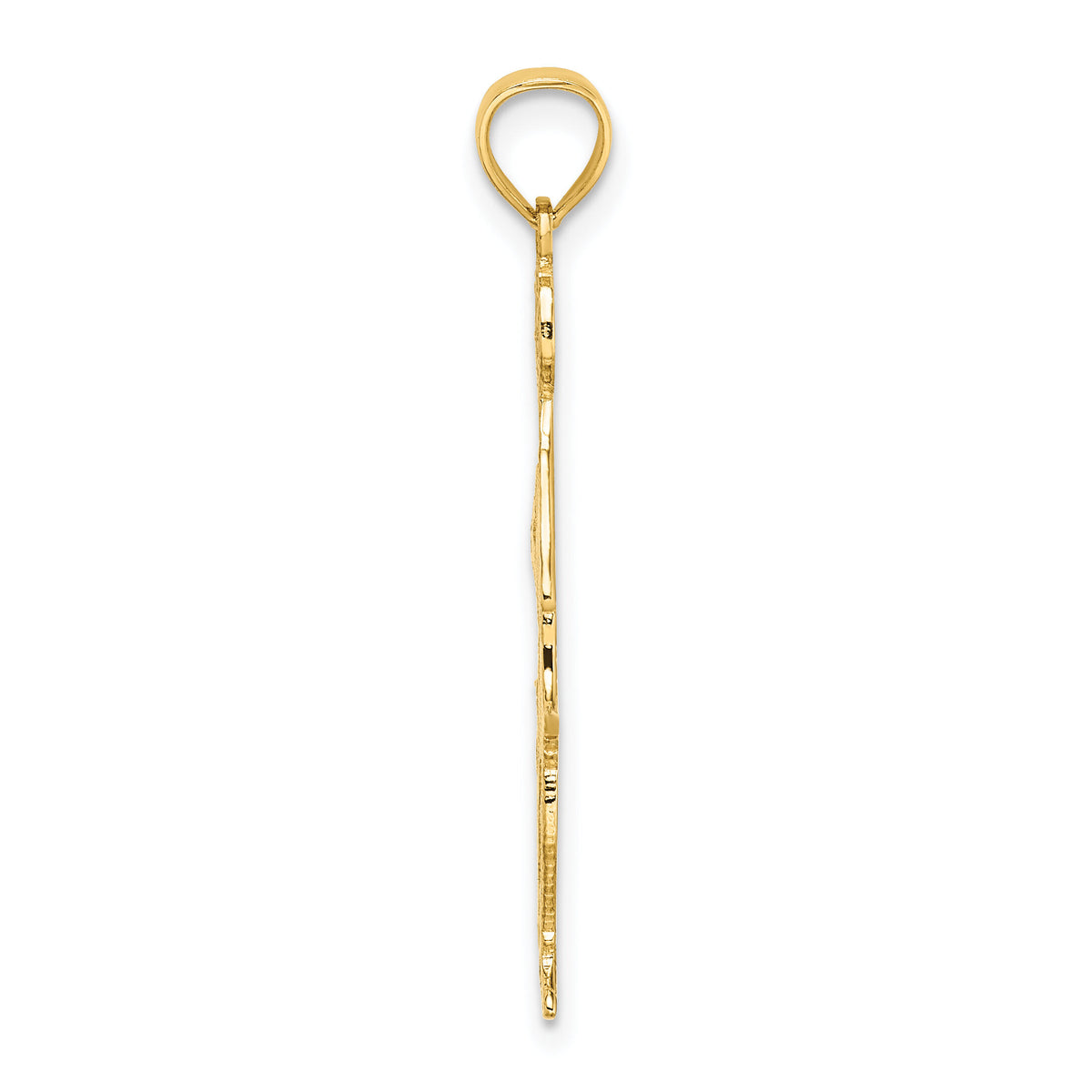 10K Cheerleader with Hand on Head Pendant-10C3559