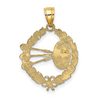 10k Dart Board and Darts in Leaf Design Charm-10C3570