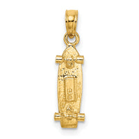 10K 3-D Skate Board Charm-10C3571
