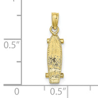 10K 3-D Skate Board Charm-10C3571