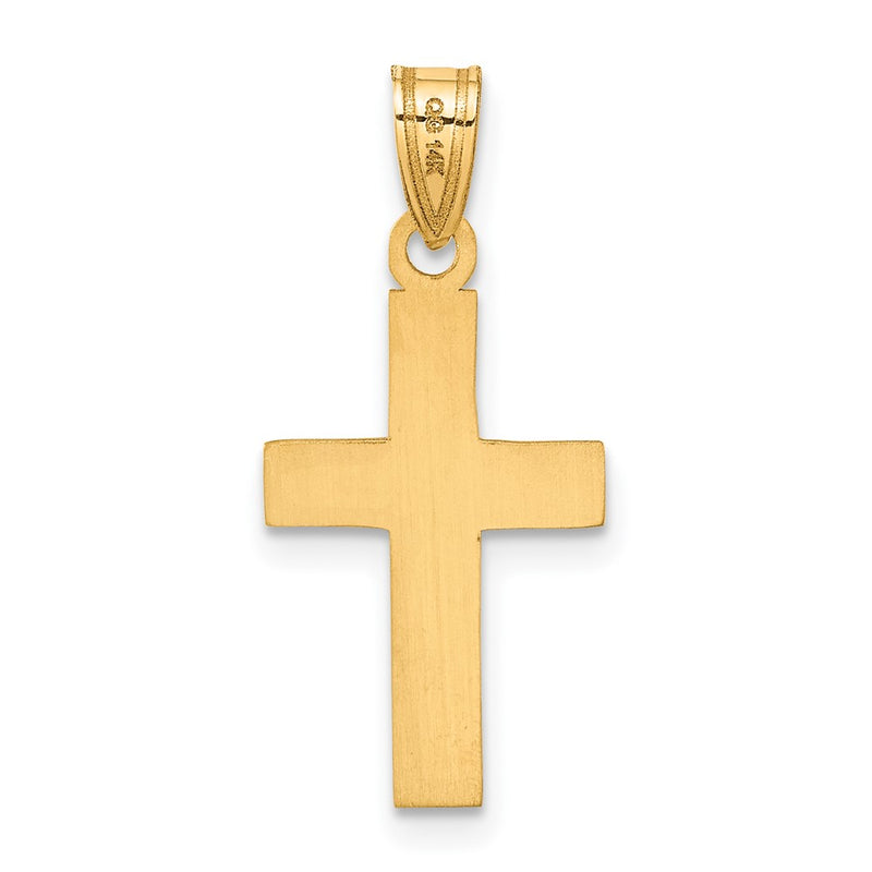 10K Polished Cross Charm-10C3601