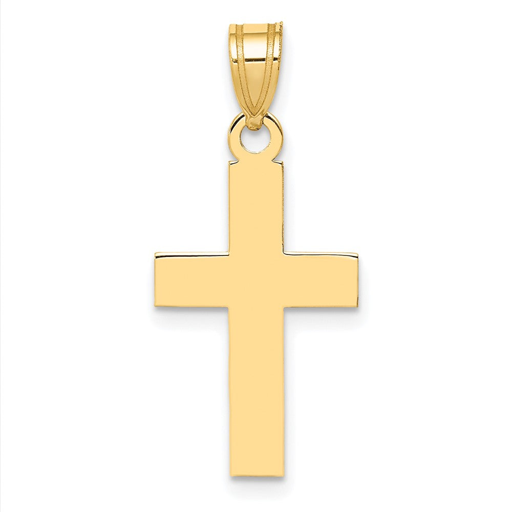 10K Polished Cross Charm-10C3601