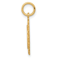 10k Circle with Filigree Edges Charm-10C363