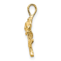 10k Yellow Gold Rose Charm-10C366