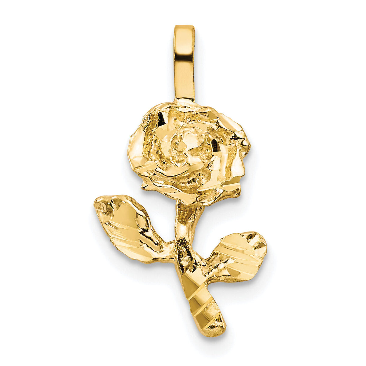 10k Yellow Gold Rose Charm-10C366