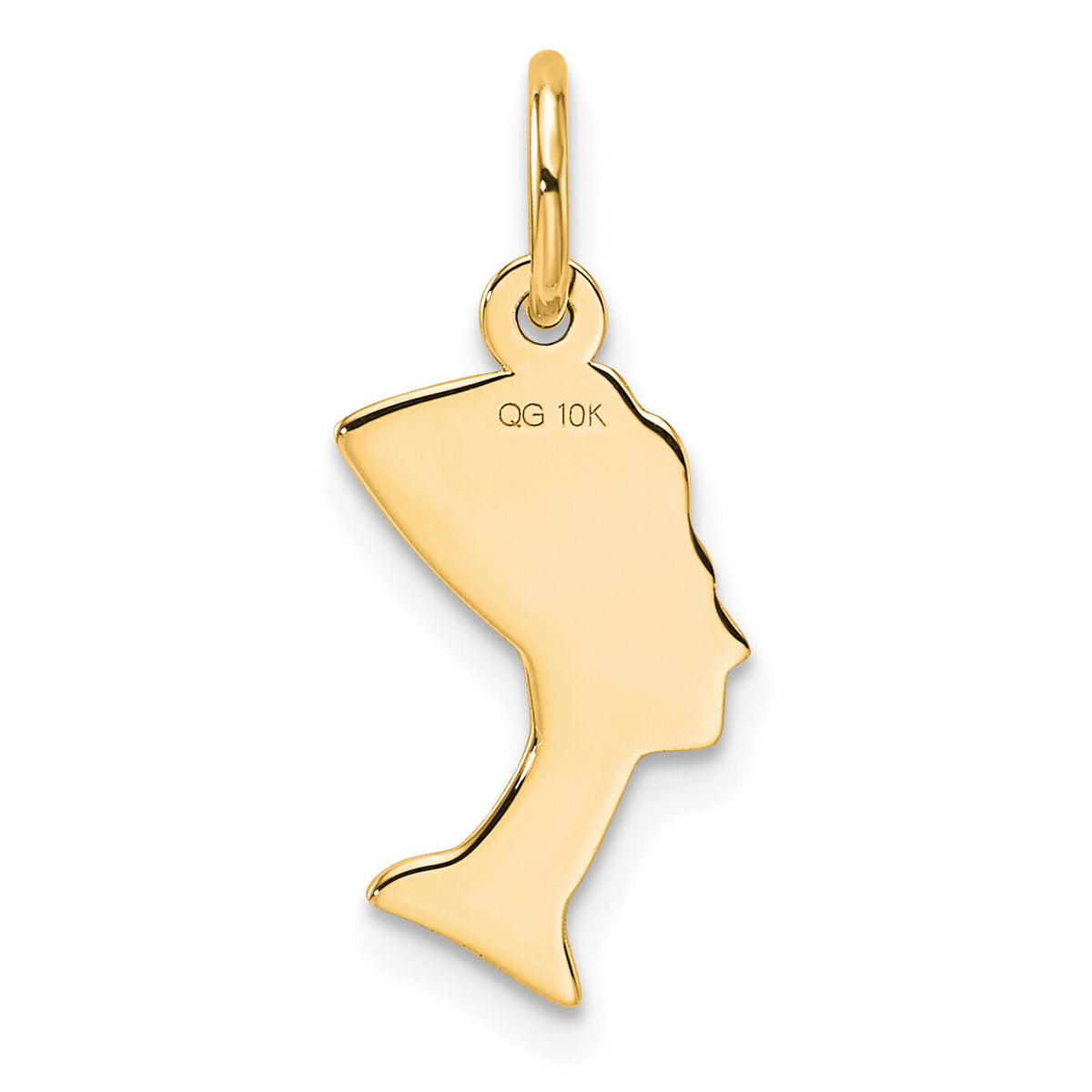 10k Solid Bust of Nefertiti Charm-10C369