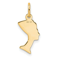 10k Solid Bust of Nefertiti Charm-10C369