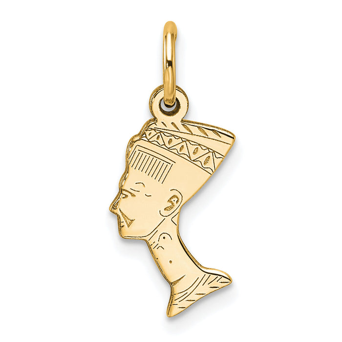 10k Solid Bust of Nefertiti Charm-10C369