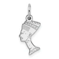 10k White Gold Solid Bust of Nefertiti Charm-10C369W