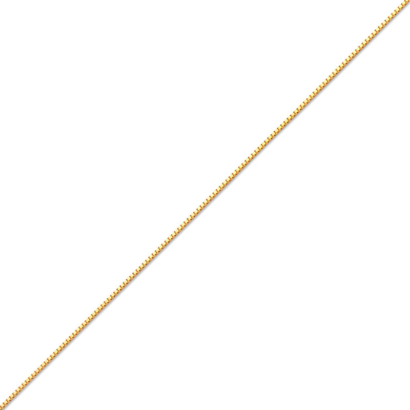 14K YELLOW GOLD BOX 068 GAUGE 22" CHAIN NECKLACE (AVAILABLE IN LENGTHS 7" - 30")