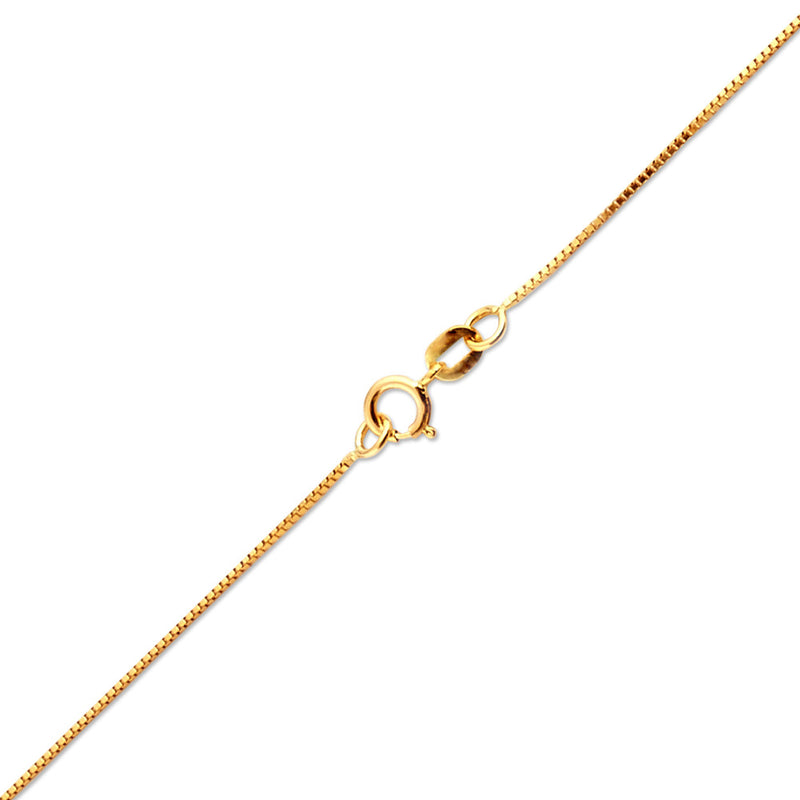 14K YELLOW GOLD BOX 058 GAUGE 20" CHAIN NECKLACE (AVAILABLE IN LENGTHS 7" - 30")