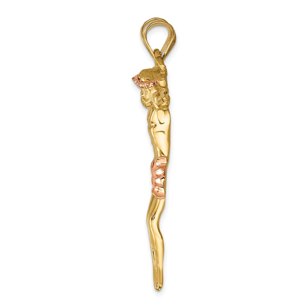 10k Two-tone Rose Corpus Pendant-10C3712