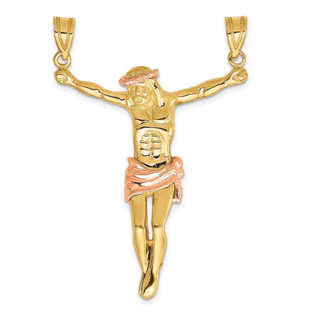 10k Two-tone Rose Corpus Pendant-10C3712
