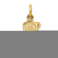 10k Solid Polished Cowboy Boot Charm-10C374