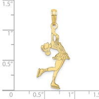 10k Ice Skater Turning Charm-10C3757