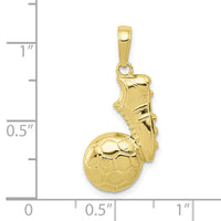 10K Soccer Ball and Shoe Pendant-10C3761